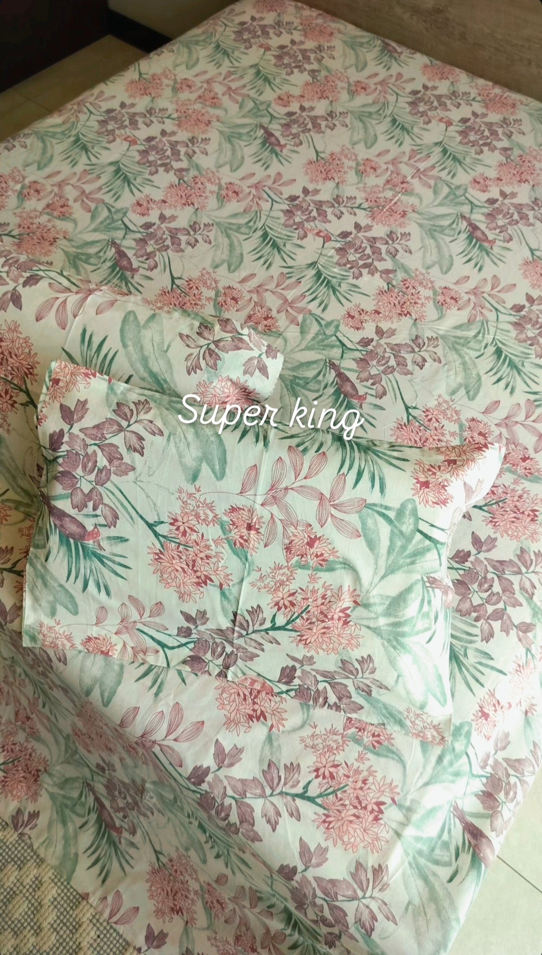 Floral pastel shade Bedsheet
