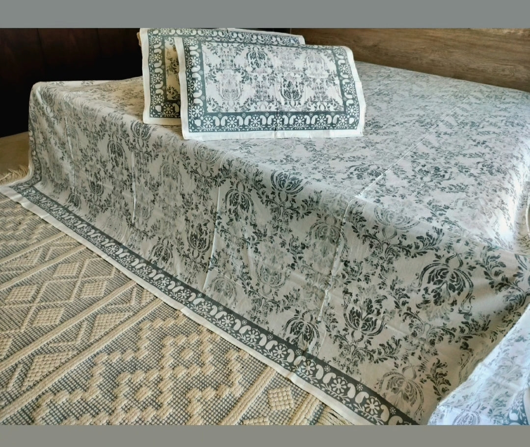Greyish Blue Smart Bedsheet: