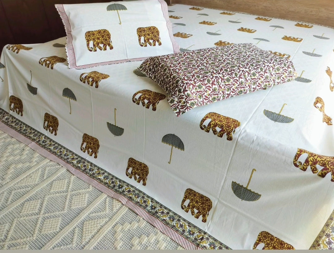 Elephant Printed Bedsheet