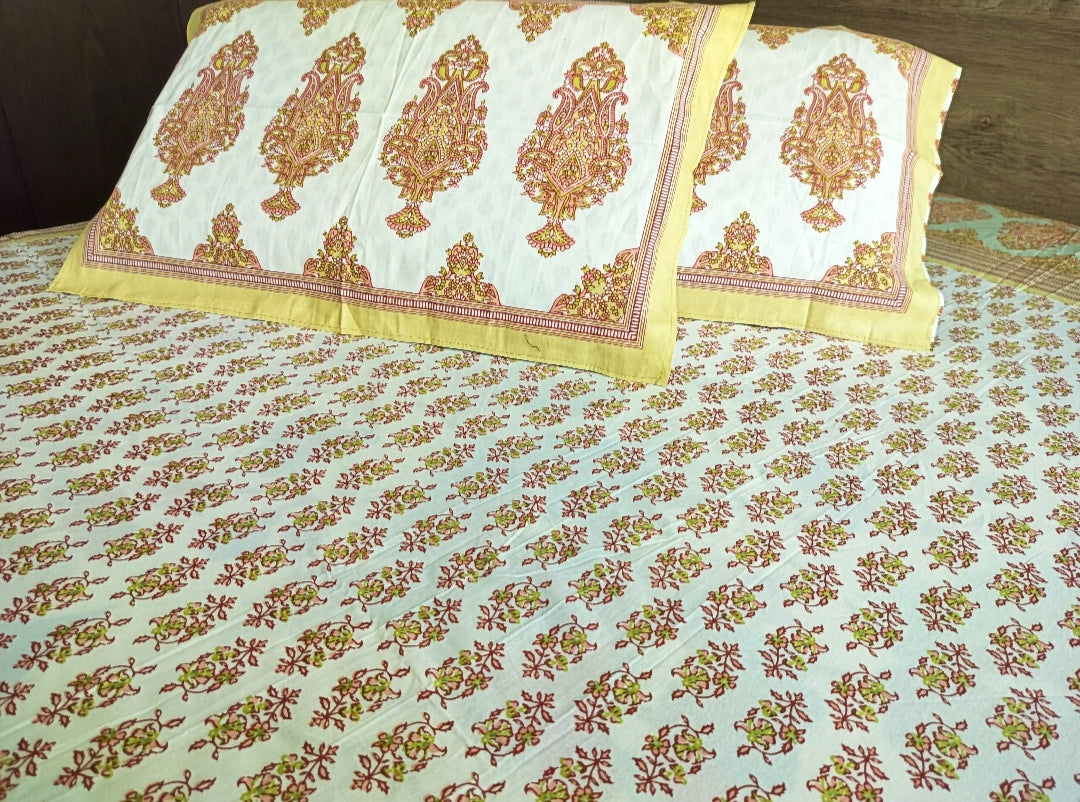 Jaipuri Bedsheet (Hand Block)