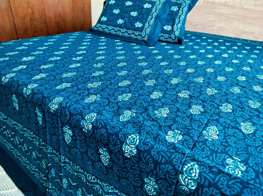 Indigo Pure cotton bedsheet