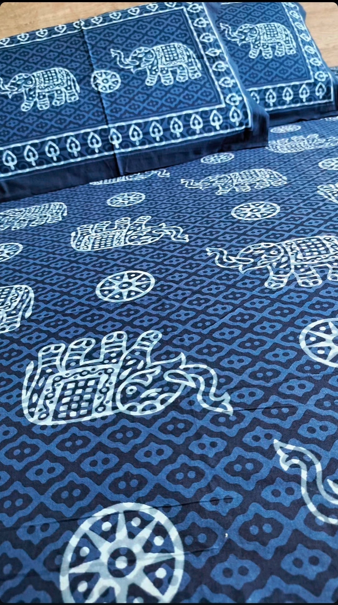 Indigo Traditional Bedsheet