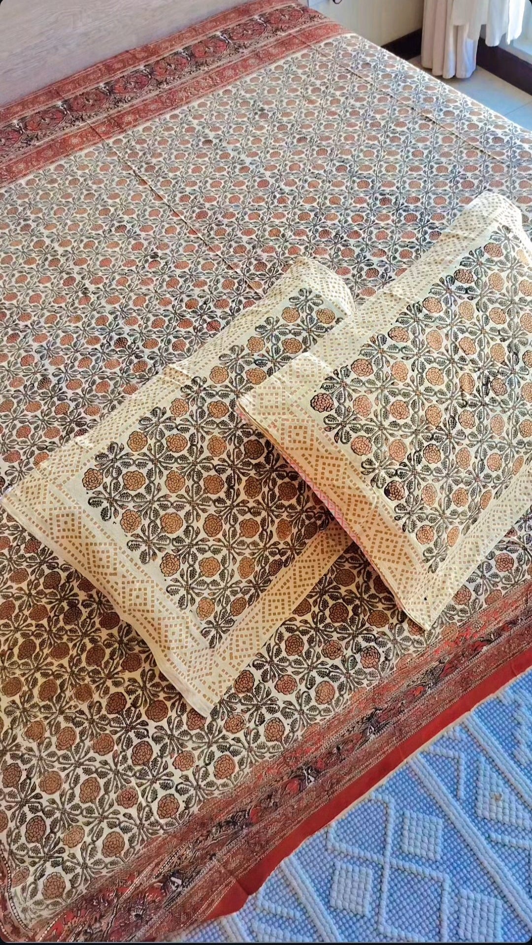 Pure Cotton Handblock Bedsheet