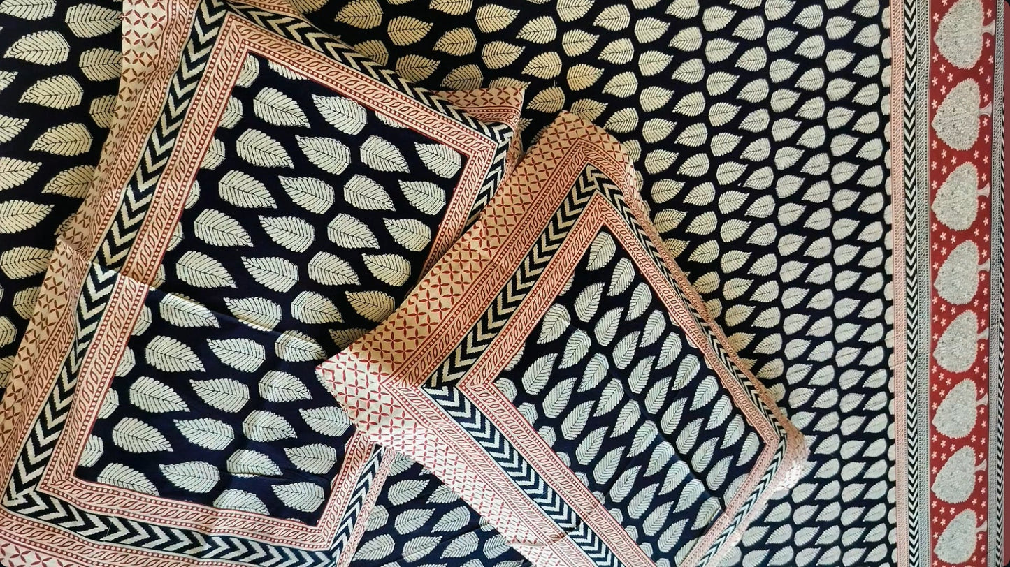 Deep ebony hast kala Bedsheet