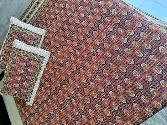 Rustic Brick Red Bedsheet