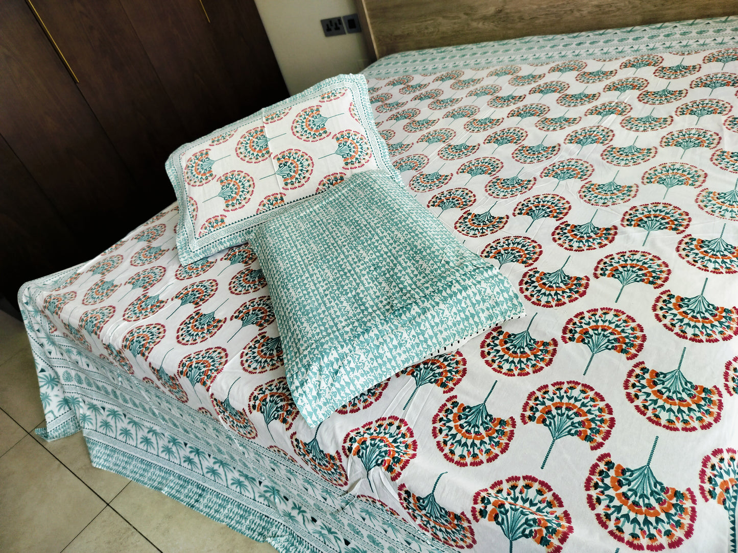 Turquoise Carnival Handblock Set