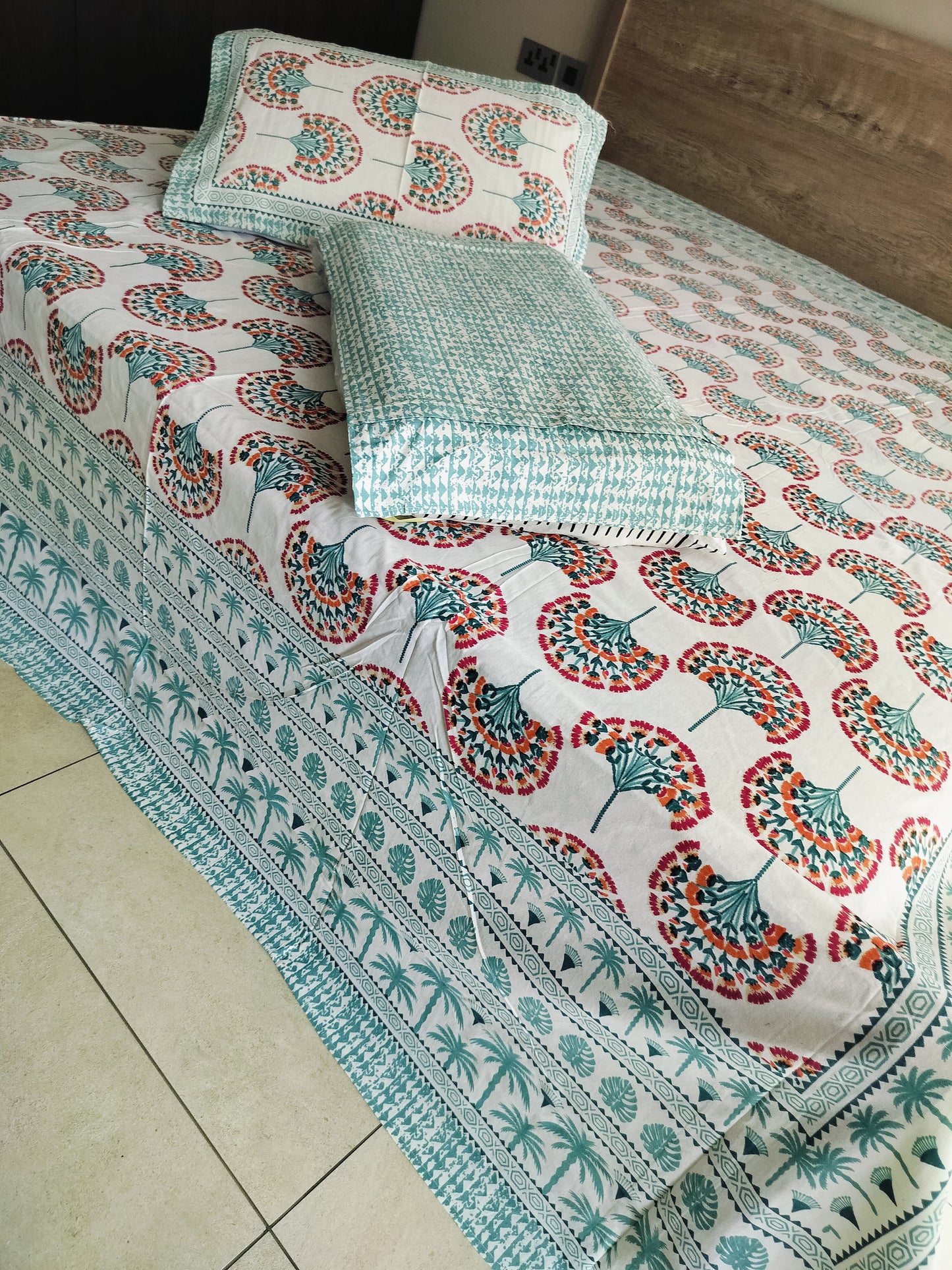 Turquoise Carnival Handblock Set