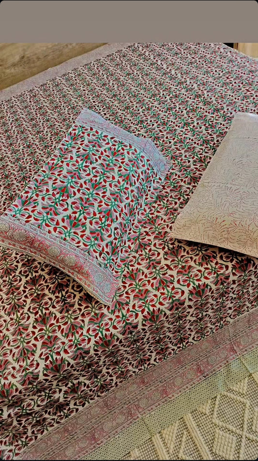 Hand Block Printed Bedsheet