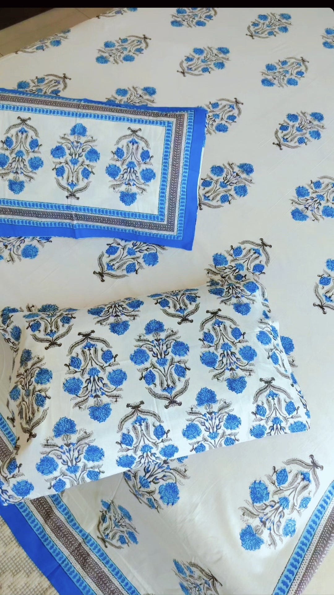 Blue & White Bedsheet