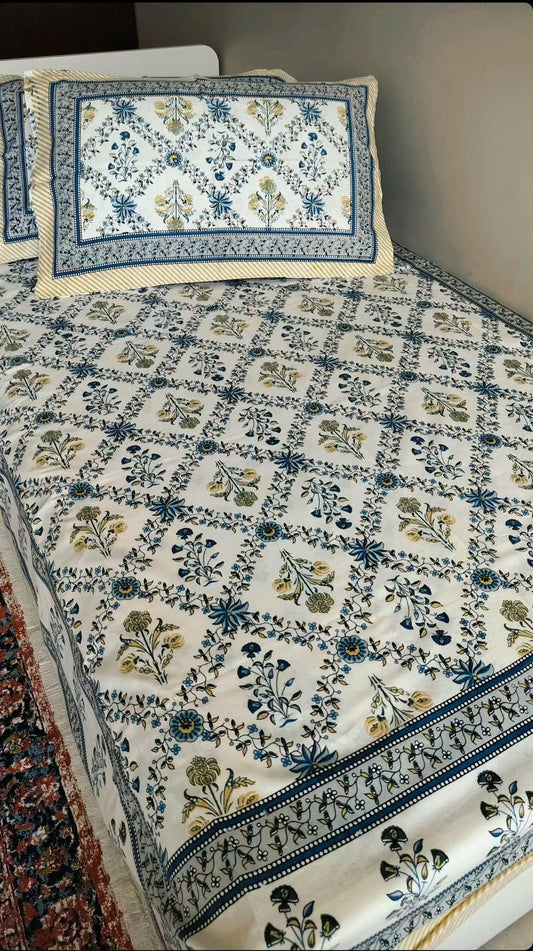 Pure Cotton Bedsheet (Single Bed)