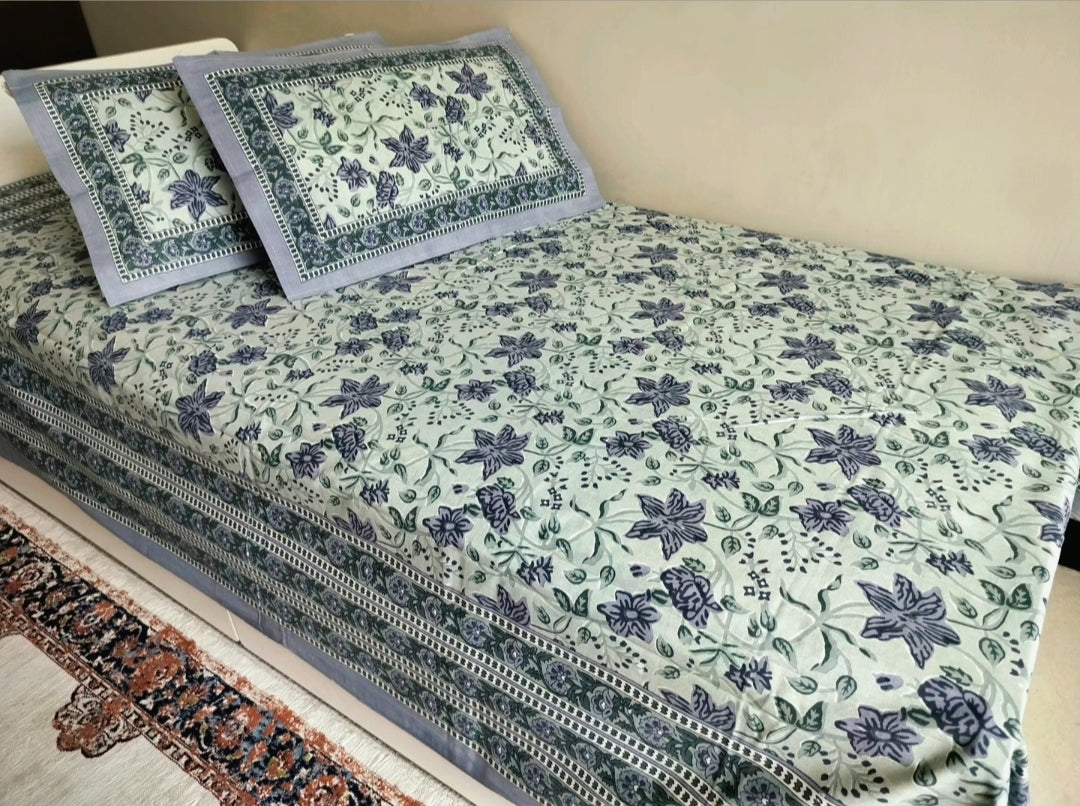 Pure Cotton Bedsheet (Single Bed)
