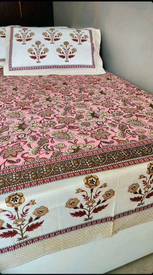 Pure Cotton Bedsheet (Single Bed)