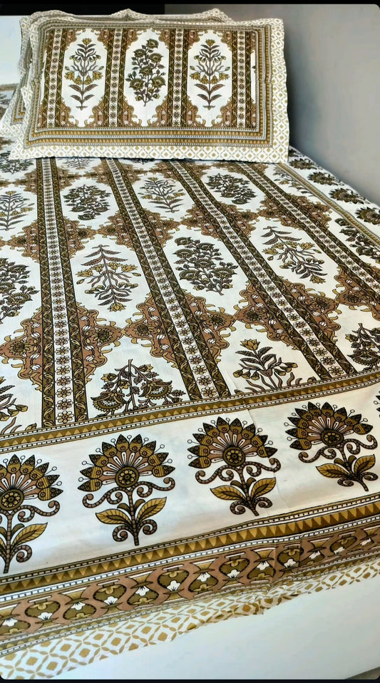 Pure Cotton Bedsheet (Single Bed)