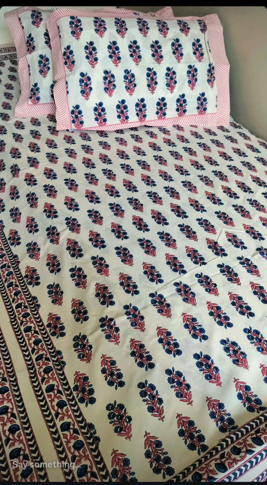 Pure Cotton Bedsheet (Single Bed)