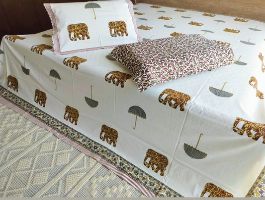 Elephant Printed Bedsheet