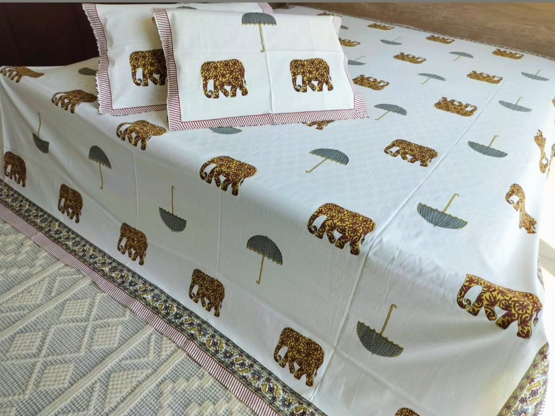 Elephant Printed Bedsheet