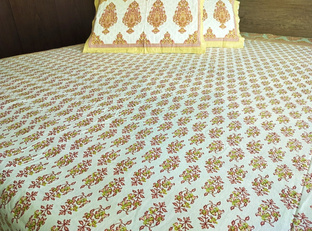 Jaipuri Bedsheet (Hand Block)