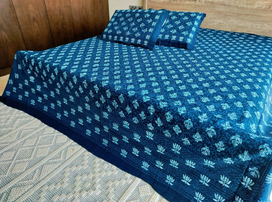 Indigo Jaipuri Bedsheet