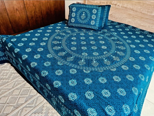 Indigo Pure cotton bedsheet