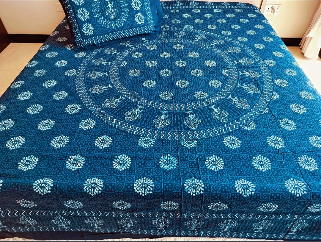 Indigo Pure cotton bedsheet