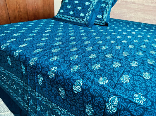 Indigo Pure cotton bedsheet