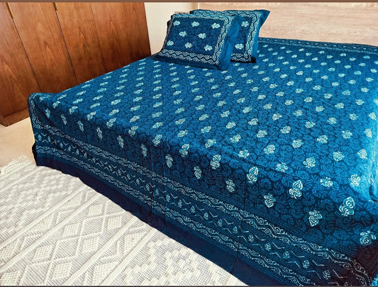 Indigo Pure cotton bedsheet