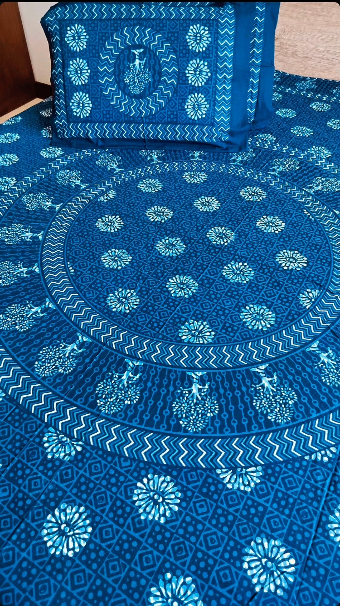 Indigo Pure cotton bedsheet