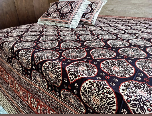 Handcrafted Baghru Hastkala Bedsheet