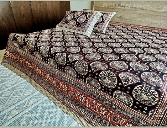 Handcrafted Baghru Hastkala Bedsheet
