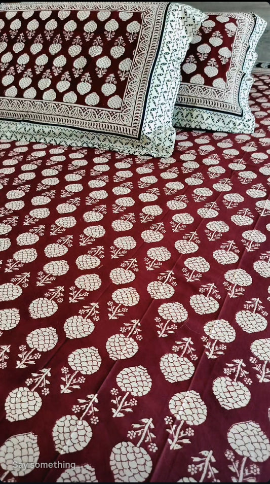 Handcrafted Baghru Bedsheet