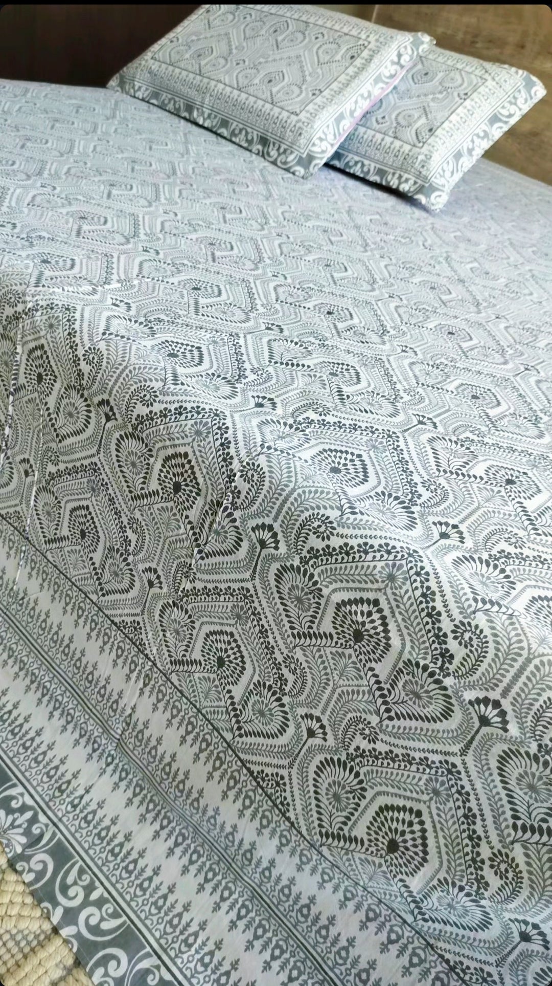 Greyish Pure cotton Bedsheet