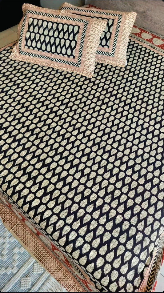 Deep ebony hast kala Bedsheet