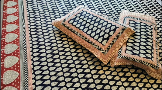 Deep ebony hast kala Bedsheet