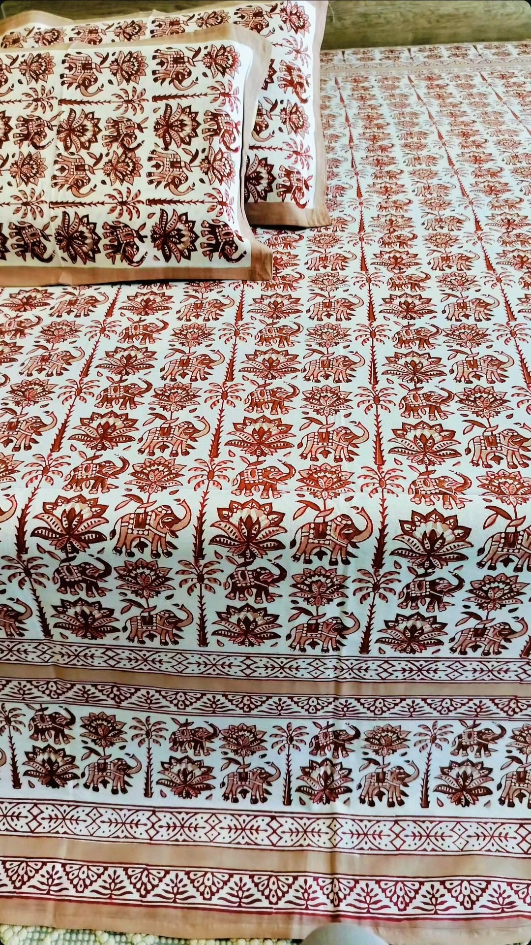 Royal Safari Elegance hand crafted Bedsheet