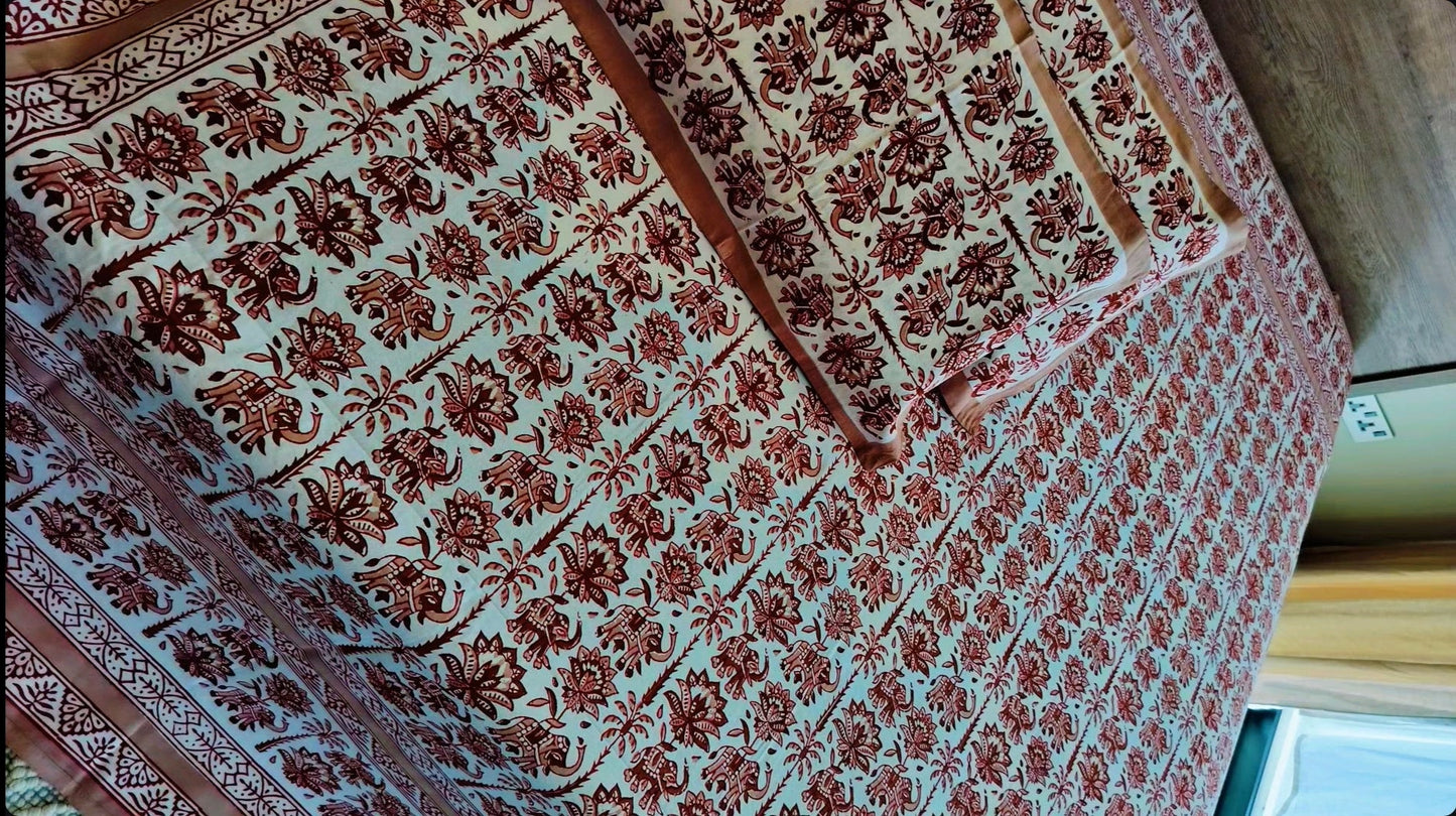 Royal Safari Elegance hand crafted Bedsheet