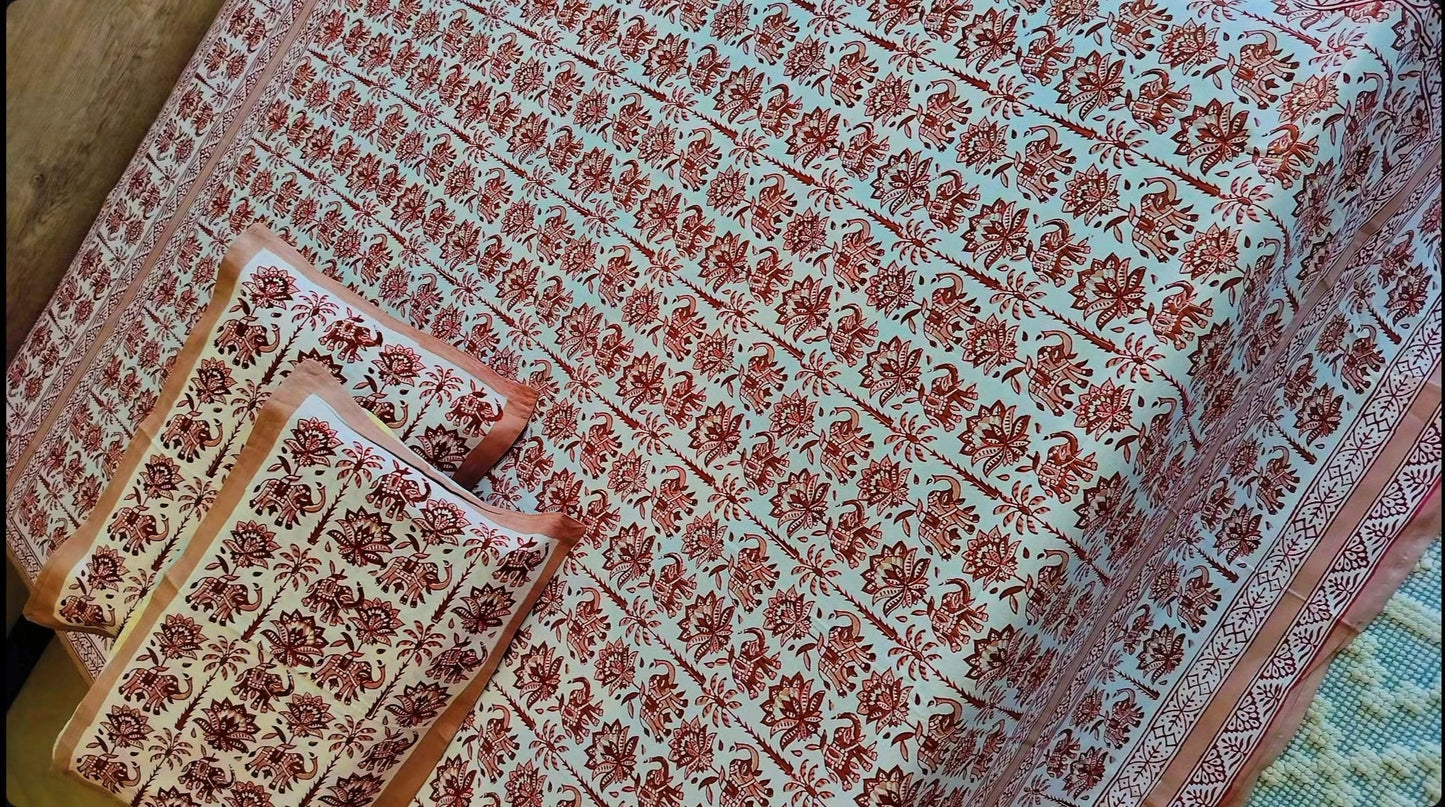 Royal Safari Elegance hand crafted Bedsheet