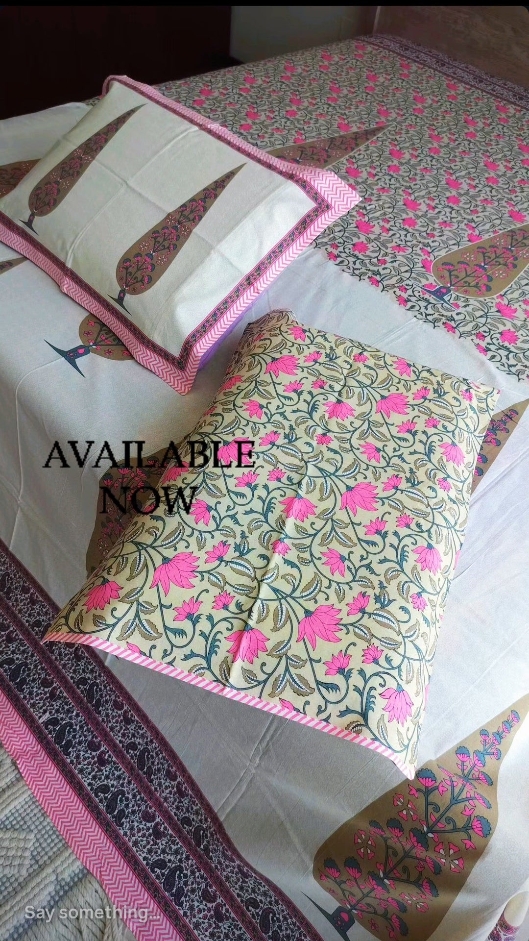 Pastel Shade Super King Cotton Bedsheet
