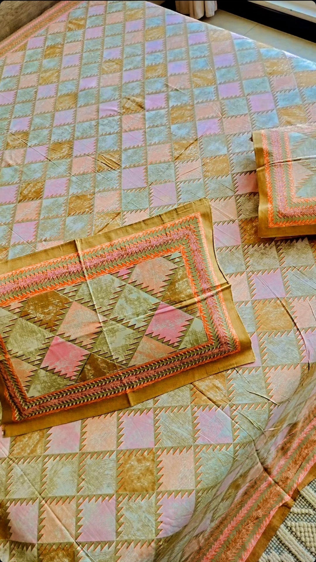 Pastel Elegance Super King Cotton Bedsheet