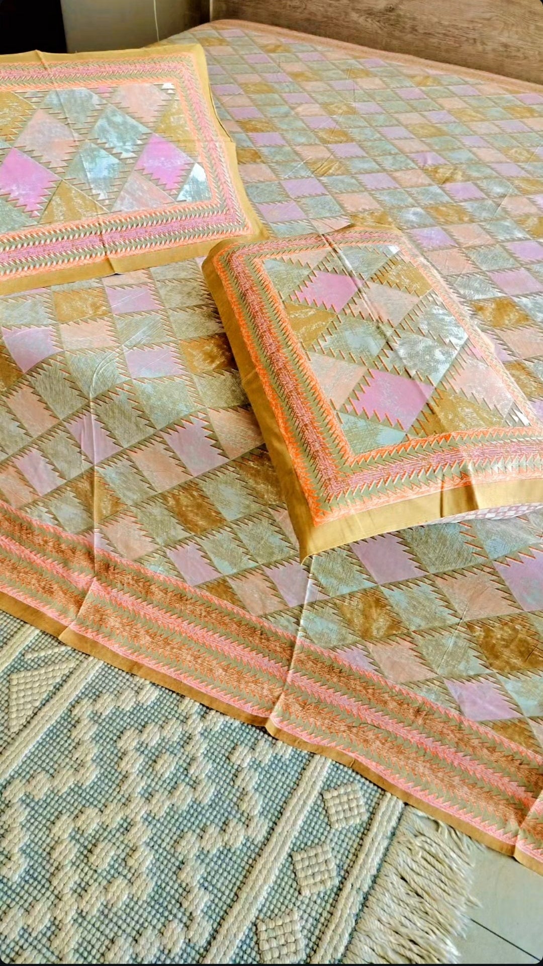 Pastel Elegance Super King Cotton Bedsheet