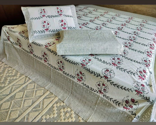 Traditional Hand Block Bedsheet